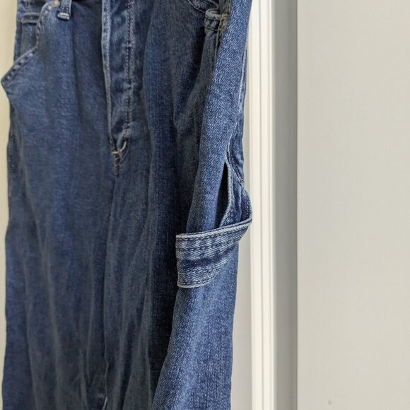 Gap 1969 Carpenter Jeans Women 6 Blue High Rise Cropped Button Fly Loose Denim - Picture 3 of 10